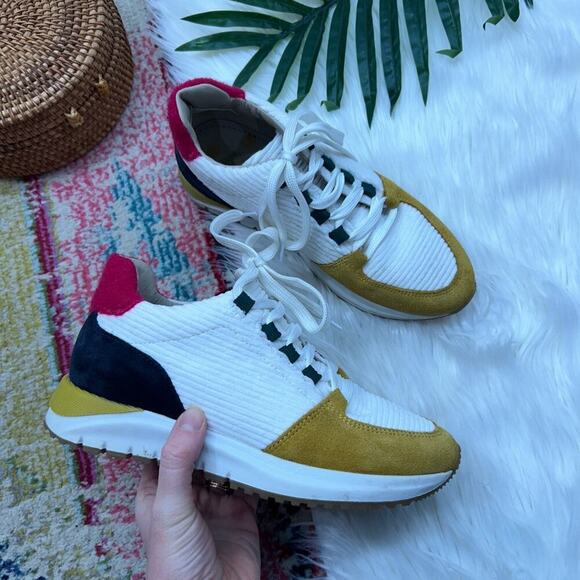 Boden Colorful Ribbed Corduroy Classic Trainer Sneaker 37 / 6 - Picture 1 of 9